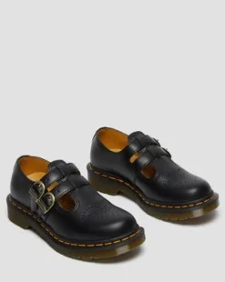 8065 Smooth Leren Mary Jane Schoenen in Zwart