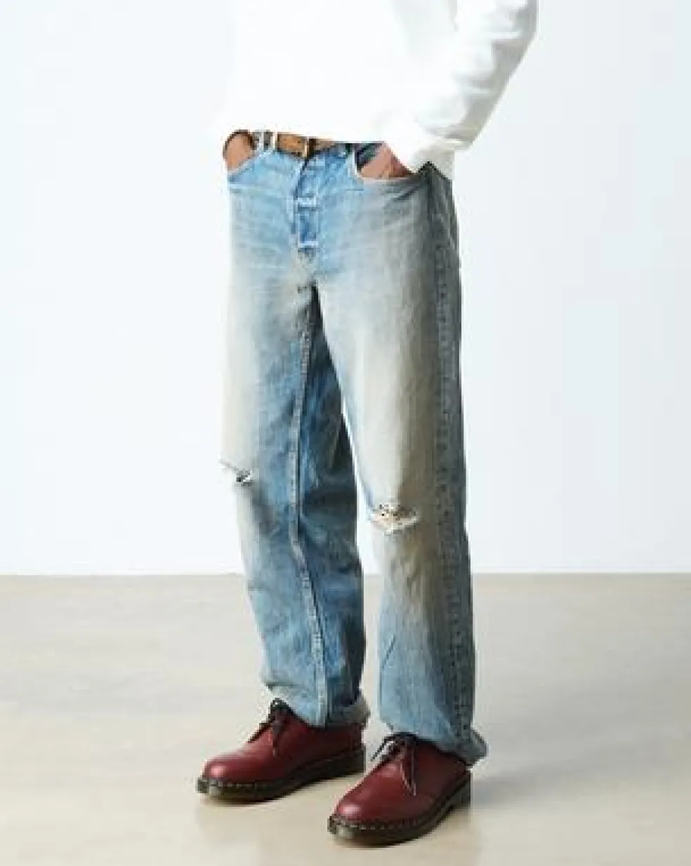 1461 Smooth Leren Oxford Schoenen in Cherry Red