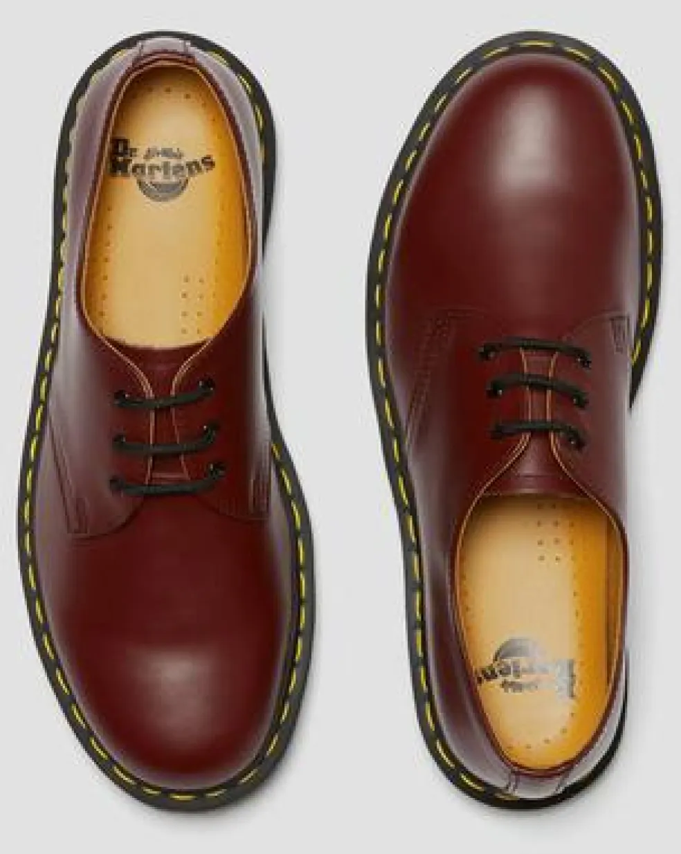 1461 Smooth Leren Oxford Schoenen in Cherry Red