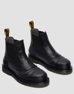 2976 Sub Leren Chelsea Boots in Zwart