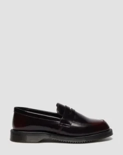 Temara Arcadia Leren Loafers in Cherry Red