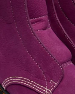 1460 VETERLOZE NUBUCK SLIP-ON LAARZEN in Paars