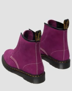 1460 VETERLOZE NUBUCK SLIP-ON LAARZEN in Paars
