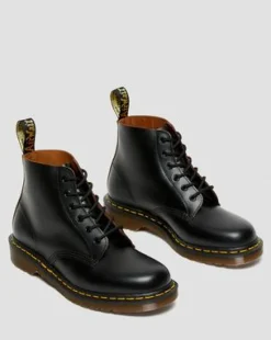 Vintage 101 Quilon Leren Enkellaarzen in Zwart
