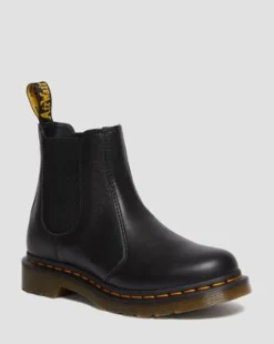 2976 Virginia Leren Chelsea Boots in Zwart