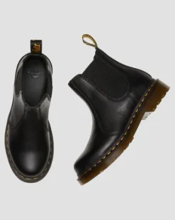 2976 Virginia Leren Chelsea Boots in Zwart