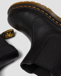 2976 Virginia Leren Chelsea Boots in Zwart