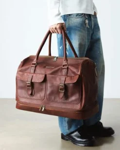 Weekender Zachtleren Tas in Cashew