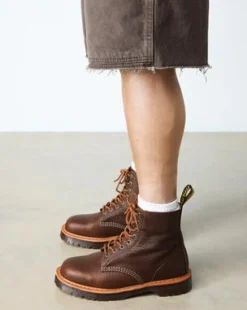 1460 Wild Grain Leren Laarzen in Sepia Bruin
