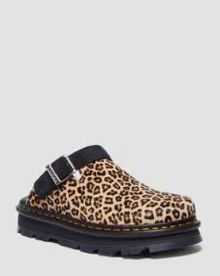 Zebzag Casual suède slingback platform mules in Licht Bruin