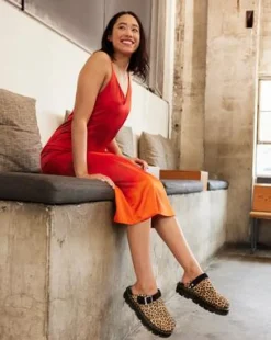 Zebzag Casual suède slingback platform mules in Licht Bruin