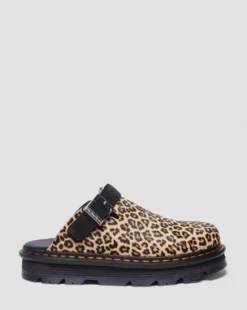 Zebzag Casual suède slingback platform mules in Licht Bruin