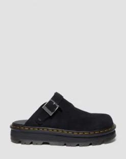 Zebzag Casual suède slingback platform mules in Zwart