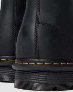 Zebzag Slip-On Leren Laarzen in Zwart