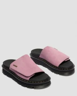 Zebzag Suède Platform Slides in Dusty Roze