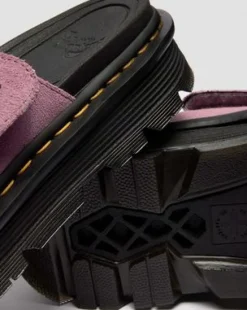 Zebzag Suède Platform Slides in Dusty Roze