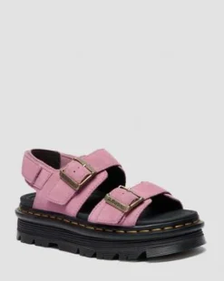 Zebzag Suède Sandalen in Dusty Roze
