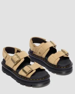 Zebzag Suède Sandalen in Solbrun