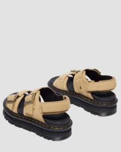 Zebzag Suède Sandalen in Solbrun