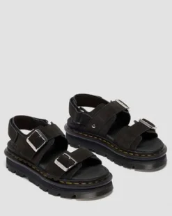 Zebzag Suède Sandalen in Zwart