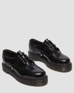 Zeffir Leren Bex Schoenen met Vijf Veterogen in Zwart