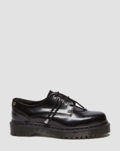 Zeffir Leren Bex Schoenen met Vijf Veterogen in Zwart
