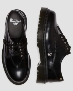 Zeffir Leren Bex Schoenen met Vijf Veterogen in Zwart